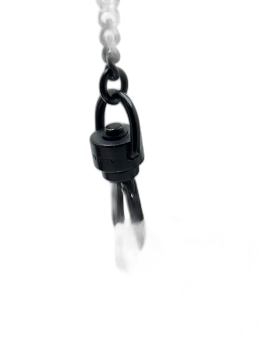 All Saints Black Leather Croc Detail Crossbody Zip closure Bag Black