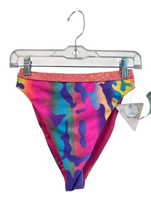 Dippin Daiseys Size S Orange & Multi Polyester & Spandex High Waist Swimsuit Orange & Multi / S