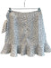 Princess Polly Size 4 White & Black Polyester Polka Dots Zip Back Ruffle Skirt White & Black / 4