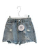 Princess Polly Size 4 Light Wash Cotton Denim Distressed Button Fly Skirt Light Wash / 4