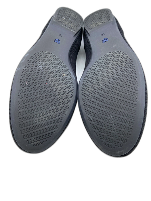 Rothy's Shoe Size 10 Black Synthetic Knit Round Toe Bow Rubber Sole Flats Black / 10