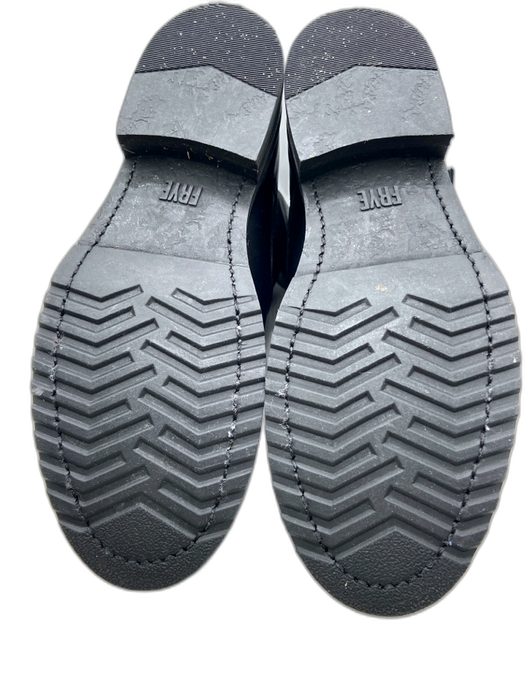 Frye Shoe Size 5.5 Black Leather Buckle Strap Ankle Moto Booties Black / 5.5