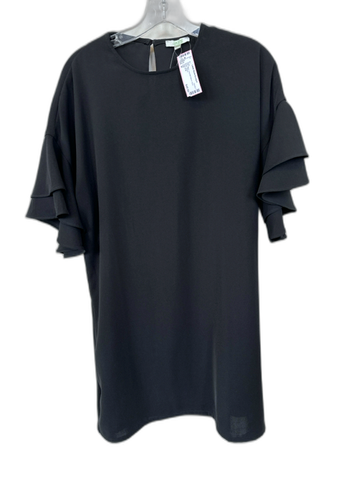 Jade Size M Black Long Bell Sleeve Back Button Dress Black / M