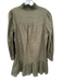 Tuckernuck Size S Olive Green Linen Long Balloon Sleeve Ruffle Collar Dress Olive Green / S