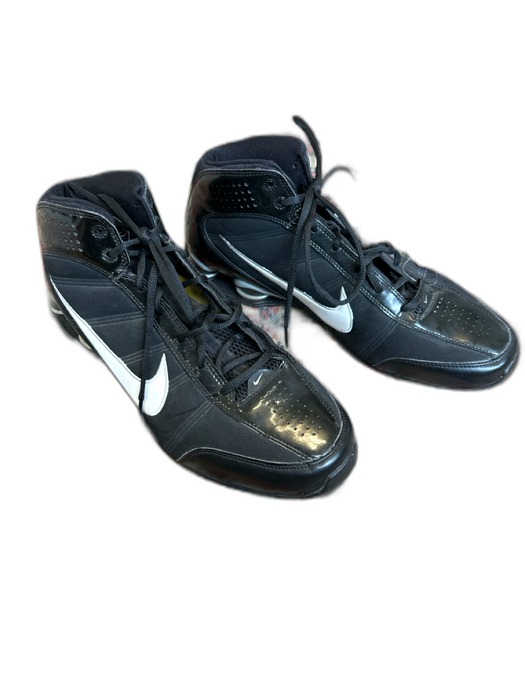 Nike Shoe Size 13 Black & White Leather High Top Athletic Men's Sneakers Black & White / 13