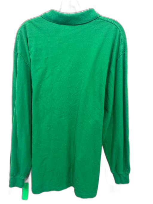 Polo Size XXL Green Cotton Solid Men's Long Sleeve Shirt Green / XXL