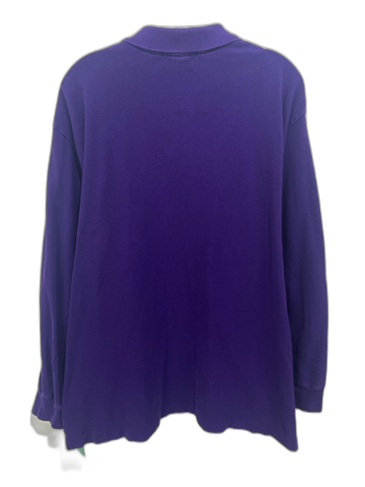 Polo Size XXL Purple Cotton Solid Men's Long Sleeve Shirt Purple / XXL