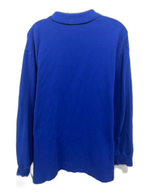 Polo Size XXL Blue Cotton Solid Men's Long Sleeve Shirt Blue / XXL