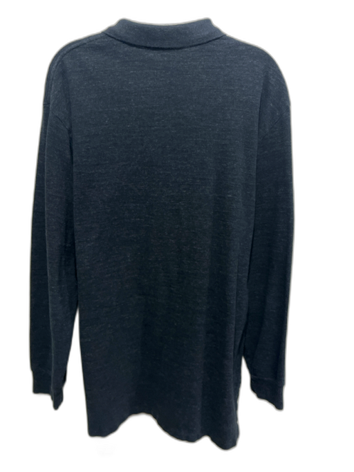 Polo Size XXL Gray Cotton Solid Men's Long Sleeve Shirt Gray / XXL