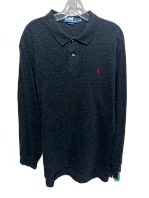 Polo Size XXL Gray Cotton Solid Men's Long Sleeve Shirt Gray / XXL