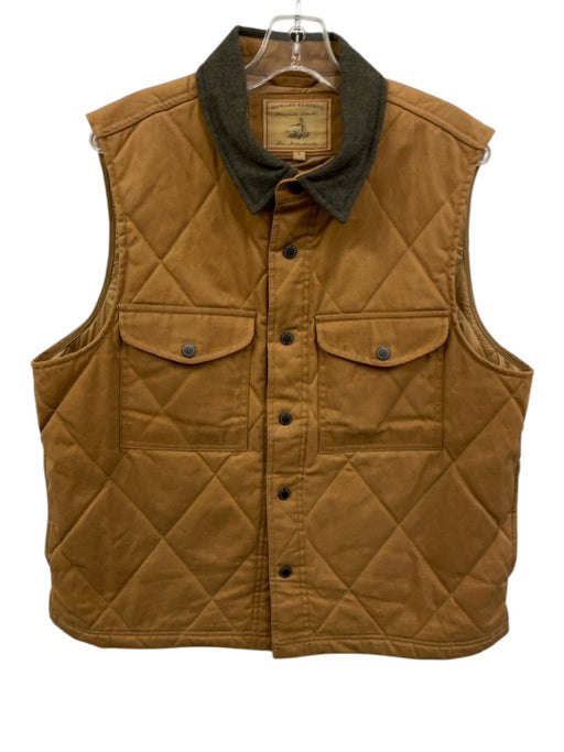Onward Reserve AS IS Size L Tan Cotton Solid Vest Men's Jacket Tan / L