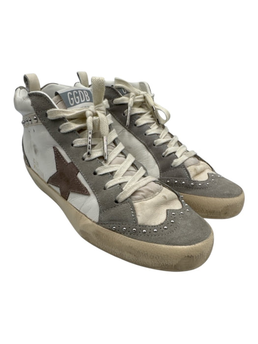 Golden Goose Shoe Size 39 White, Gray, Pink Leather Upper Round Toe Sneakers White, Gray, Pink / 39