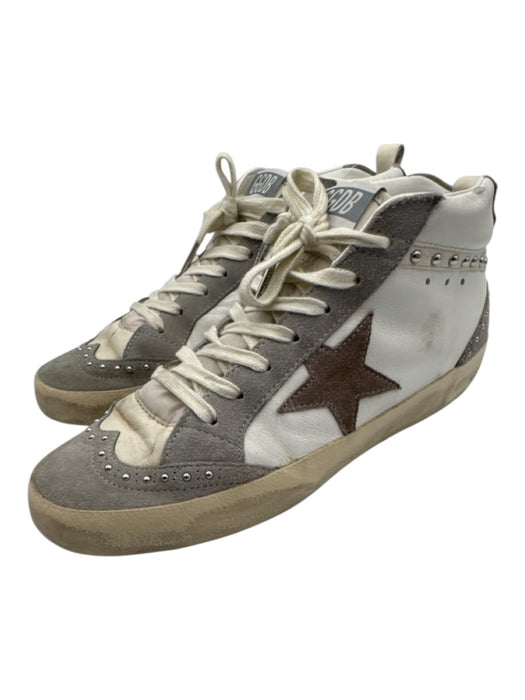 Golden Goose Shoe Size 39 White, Gray, Pink Leather Upper Round Toe Sneakers White, Gray, Pink / 39