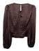 ASTR The Label Size Small Purple, Orange, Black Polyester Long puff sleeve Top Purple, Orange, Black / Small