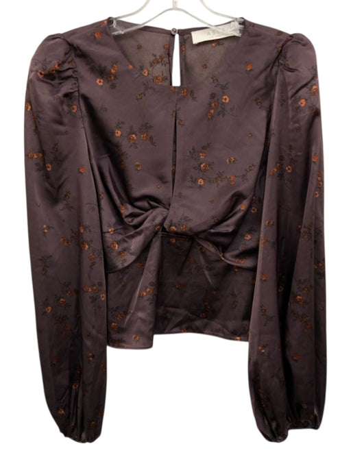 ASTR The Label Size Small Purple, Orange, Black Polyester Long puff sleeve Top Purple, Orange, Black / Small