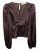 ASTR The Label Size Small Purple, Orange, Black Polyester Long puff sleeve Top Purple, Orange, Black / Small