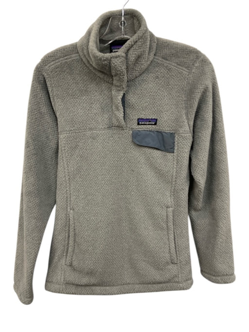 Patagonia Size Est Small Gray Polyester Long Sleeve Textured Pocket Sweater Gray / Est Small