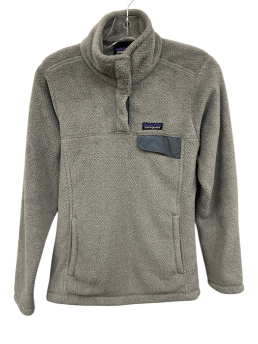 Patagonia Size Est Small Gray Polyester Long Sleeve Textured Pocket Sweater Gray / Est Small