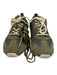 Tory Burch Shoe Size 9 Olive Green Leather Upper Round Toe Logo Lace Up Sneakers Olive Green / 9