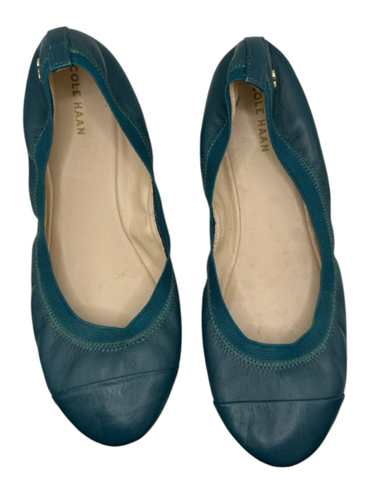 Cole Haan Shoe Size 8 Turquiose Leather Elastic Round Toe Flats Turquiose / 8