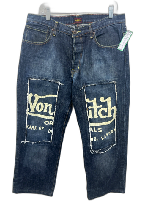 Von Dutch Size 36 Medium Wash Cotton Distressed Jean Men's Pants Medium Wash / 36