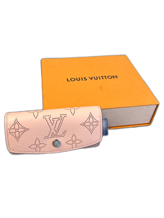 Louis Vuitton Light Pink Calfskin Leather Monogram Snap Closure Keychain Light Pink