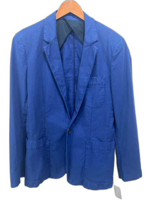 Alexander McQueen Blue Solid 2 Button Men's Blazer Blue / 48