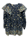 Lost & Wander Size Large Black, Yellow & Multi Cotton Long Balloon Sleeve Dress Black, Yellow & Multi / Large