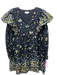Lost & Wander Size Large Black, Yellow & Multi Cotton Long Balloon Sleeve Dress Black, Yellow & Multi / Large