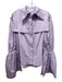 Melbourne Size Medium Light Purple Cotton Long Bell Sleeve Button Front Top Light Purple / Medium