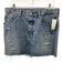 Levi's Size 31 Medium Wash Cotton Denim High Rise Distressed 5 Pocket Skirt Medium Wash / 31