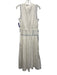 Zara Size M Navy, Light Blue & White Polyester Sleeveless Drawstring Waist Dress Navy, Light Blue & White / M