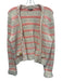J.Crew Black Label Size L Pink, White & Multi Cotton Knit Gold Buttons Sweater Pink, White & Multi / L
