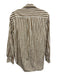 Rag & Bone Size M Brown & White Cotton Long Sleeve Stripe Buttons Collar Top Brown & White / M