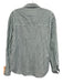 Pistola Size M Sea Green & white Cotton Long Sleeve Stripe Buttons Collar Top Sea Green & white / M