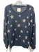 Chasor Size M Black & Gold Cotton Blend Crew Neck stars Sweater Black & Gold / M