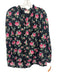 Mille Resort & Travel Size L Black, Pink, Green Cotton Long Sleeve Buttons Top Black, Pink, Green / L