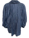 Marie Oliver Size M Medium Wash Cotton Puff 3/4 Sleeve Buttons Neck Tie Top Medium Wash / M