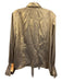 Finley Size M Gold Metallic Long Sleeve Buttons Front Tie Top Gold / M