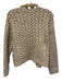 Maeve Size One Size Light Brown & Gold Acrylic Long Sleeve Sequin Cardigan Light Brown & Gold / One Size