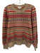 J Crew Size L Beige, Red, Pink Polyamide & Wool Long Sleeve Ribbed edges Sweater Beige, Red, Pink / L