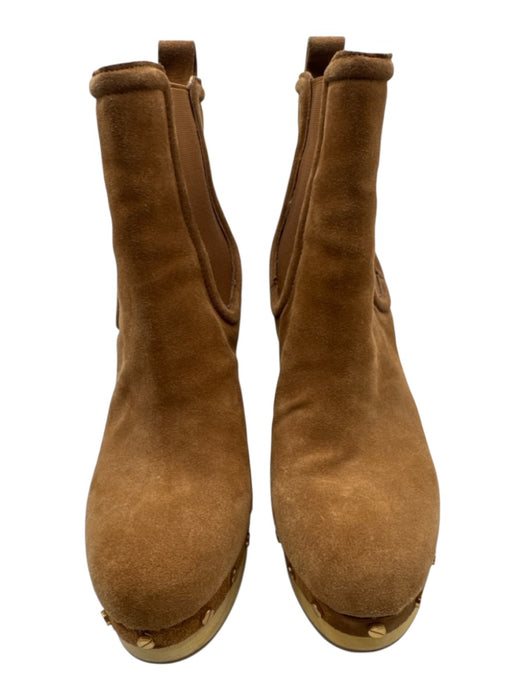 Veronica Beard Shoe Size 9.5 Brown & Beige Suede leather Clog Booties Brown & Beige / 9.5