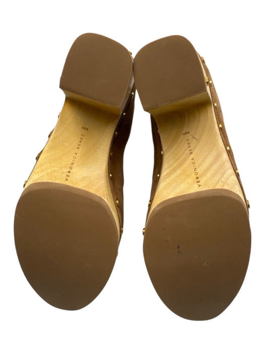 Veronica Beard Shoe Size 9.5 Brown & Beige Suede leather Clog Booties Brown & Beige / 9.5