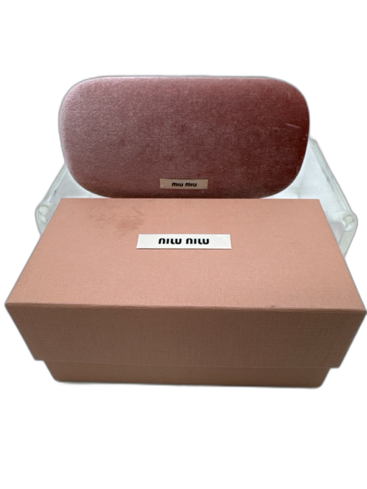 Miu Miu Brown & Gold Acetate Gold Tone Hardware Tortoiseshell Logo Sunglasses Brown & Gold