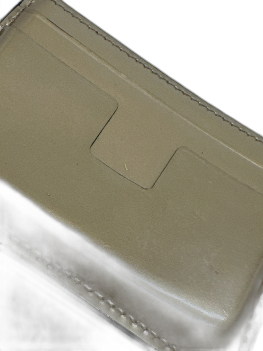 Tom Ford Gold Calf Leather Metallic Multi Pockets embossed logo Wallets Gold