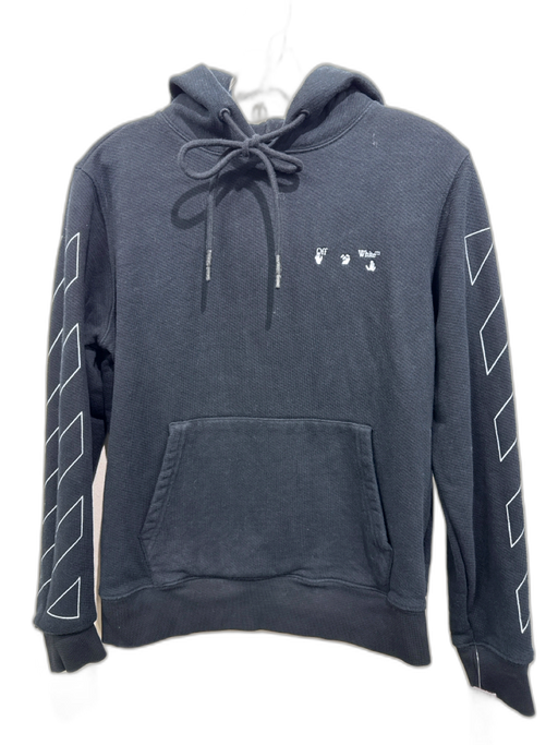 Off White AS IS - General Wear Size S Black & White Cotton Hoodie Sweater Black & White / S