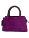 Brandon Blackwood Purple Suede Top Handle Top Zip Crossbody Strap Bag Purple / S