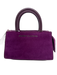 Brandon Blackwood Purple Suede Top Handle Top Zip Crossbody Strap Bag Purple / S