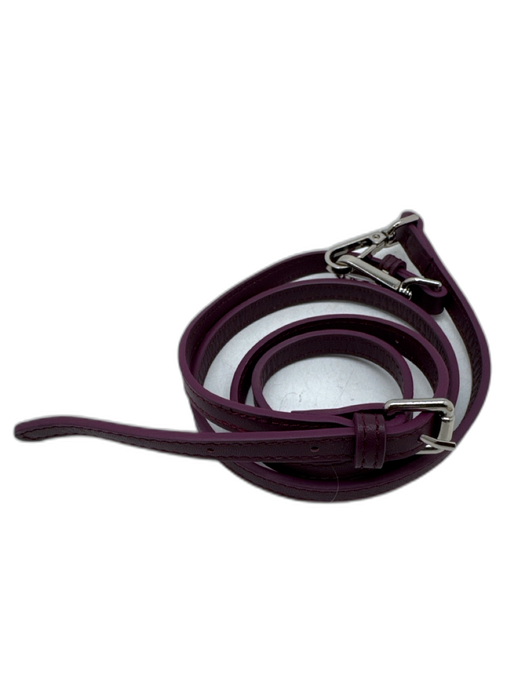 Brandon Blackwood Purple Suede Top Handle Top Zip Crossbody Strap Bag Purple / S