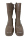 Chloe Shoe Size 38 Taupe Brown Rubber Side Zip Mid Calf Lug Sole Rain Boots Taupe Brown / 38